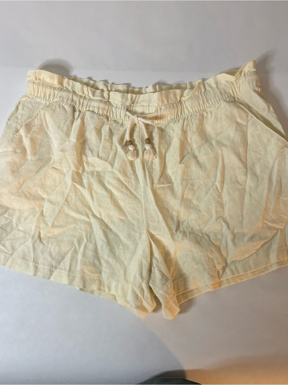 Hang Ten Light Yellow Women's Drawstring Athletic Shorts